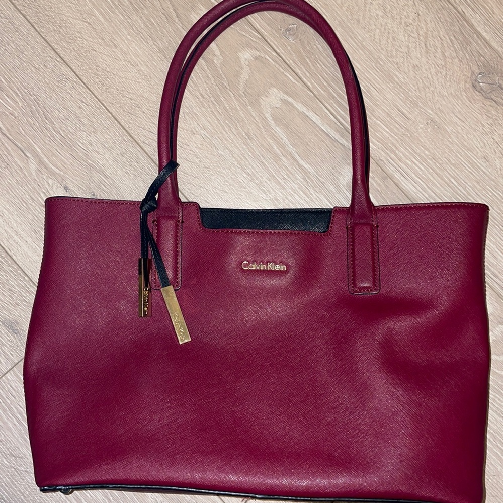 Burgundy Calvin Klein Tote